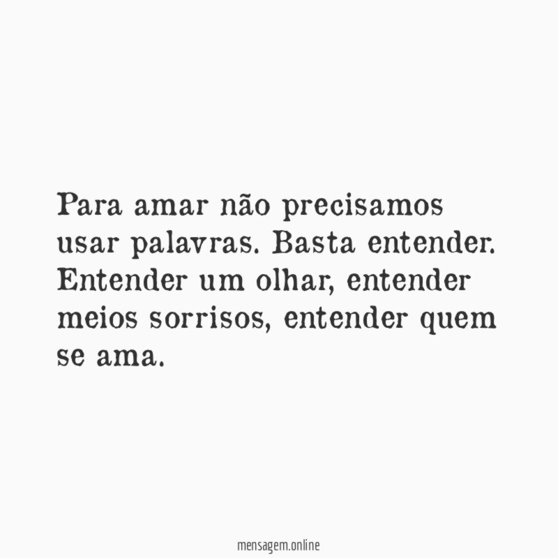 Amar sem palavras