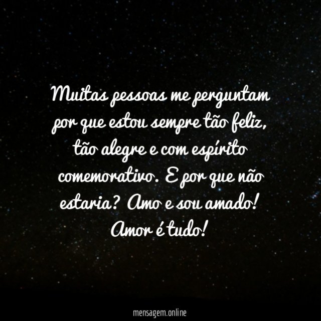 Sou feliz!
