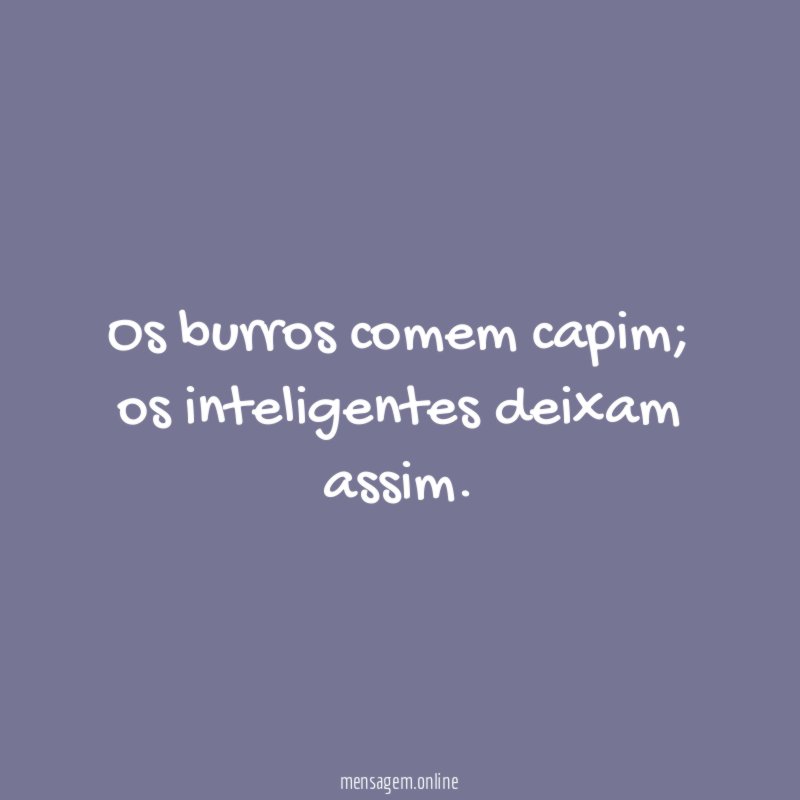 Os burros comem capim