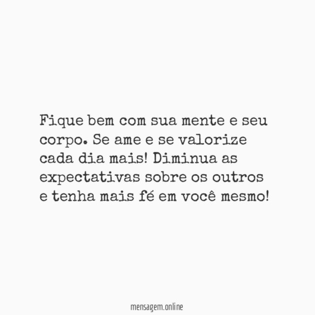 Se acerte com você mesmo