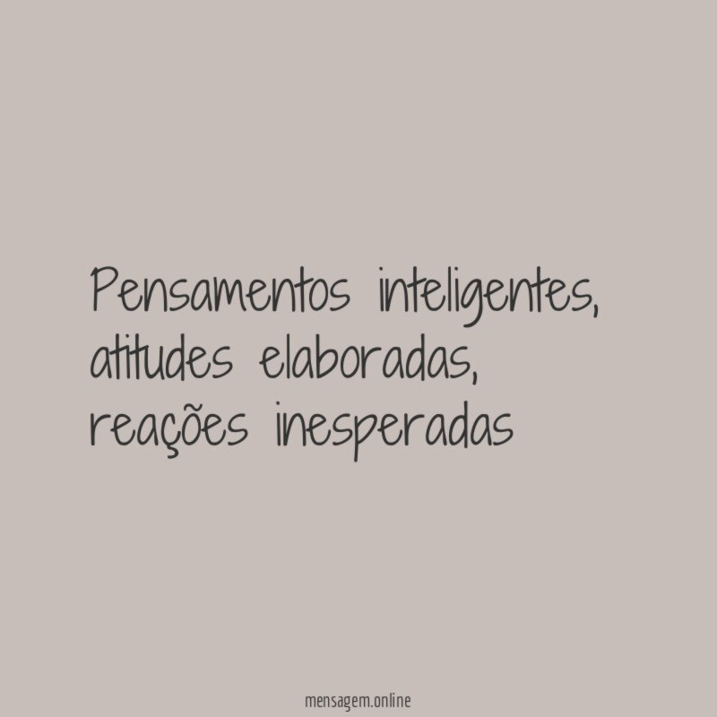 Pensamentos inteligentes
