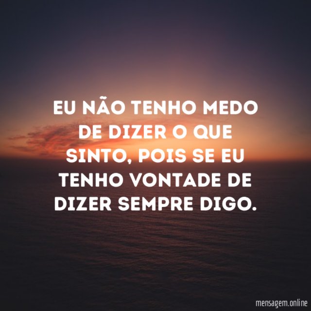 Não tenho medo