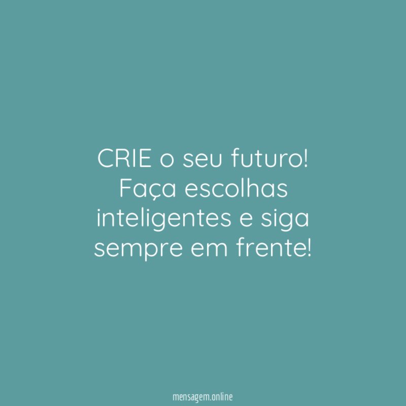 CRIE o seu futuro