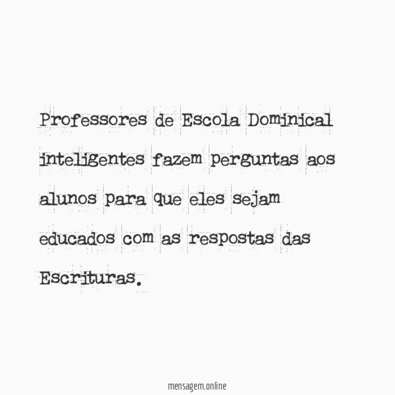 Professores de Escola Dominical inteligentes fazem perguntas aos