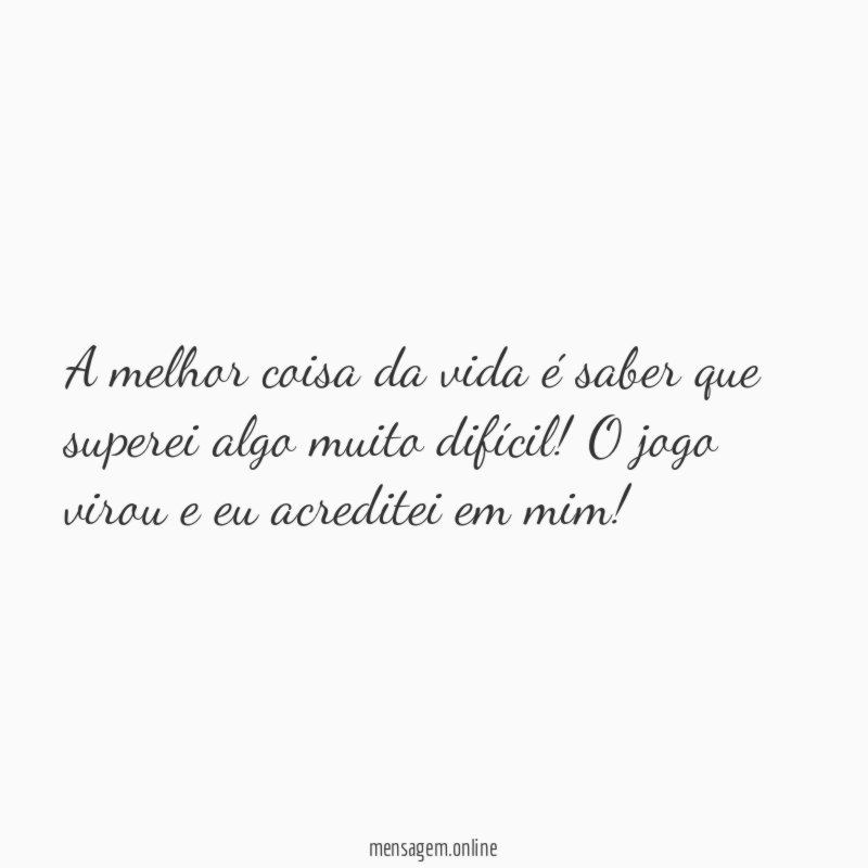 Acreditei em mim