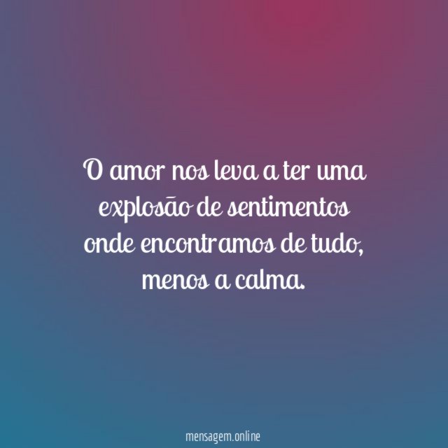 Explosão de sentimentos