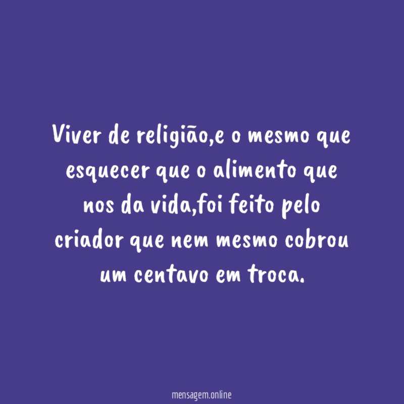 Viver de religião