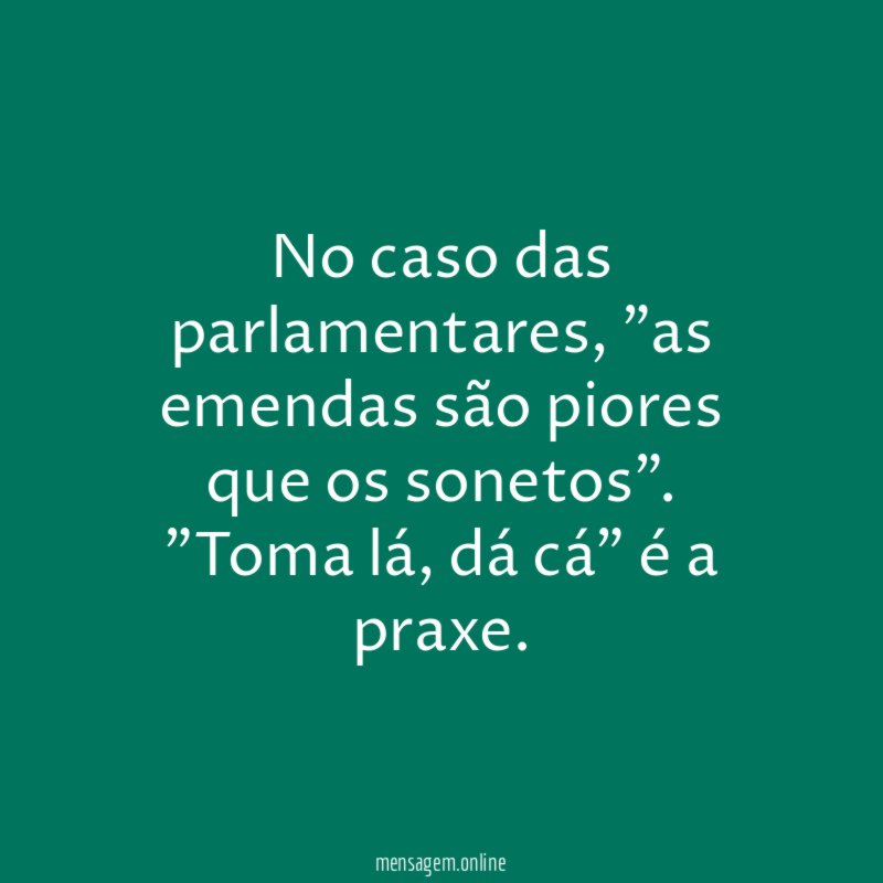 No caso das parlamentares