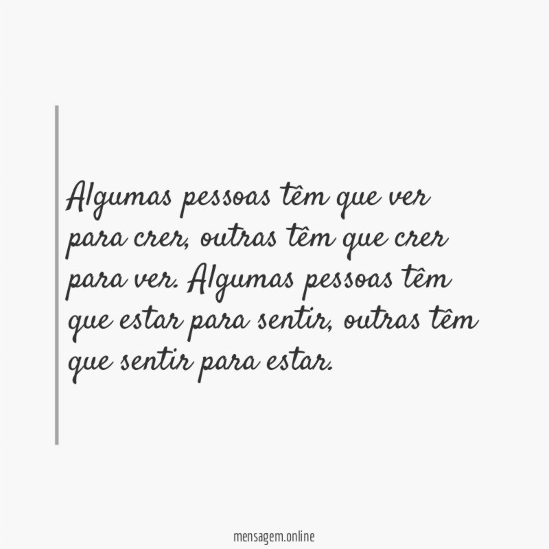 Há dois tipos de pessoa