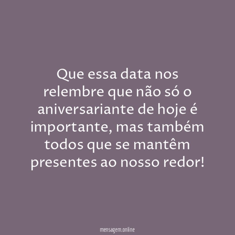 Cada pessoa é especial
