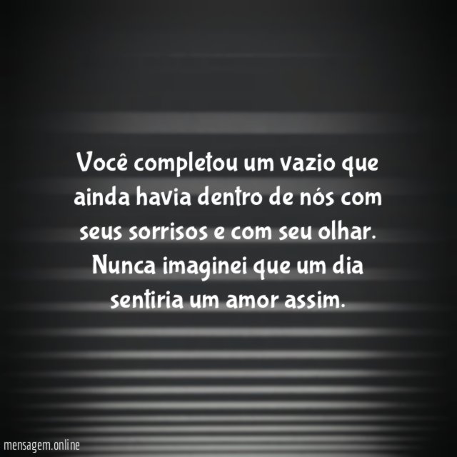 Completou nosso vazio
