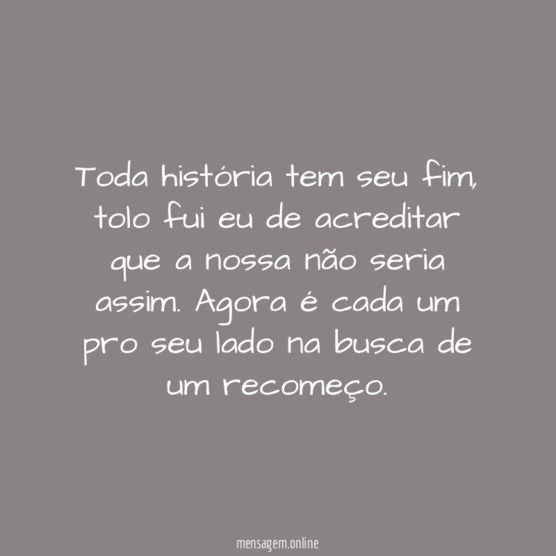 Fim da história