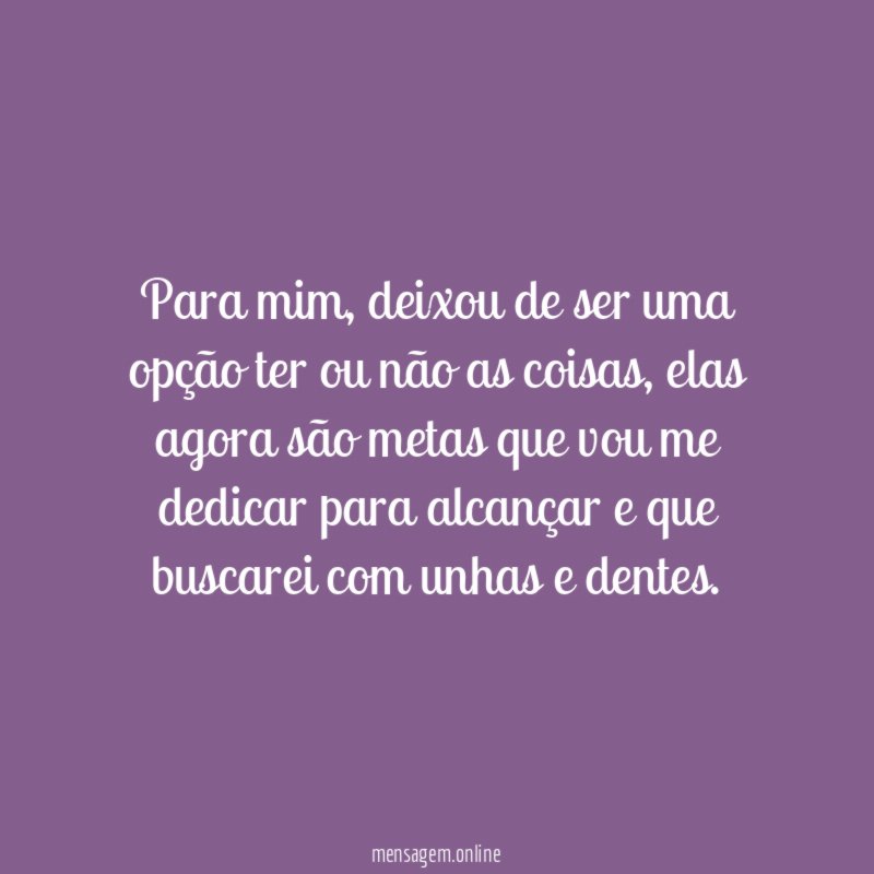 Não é uma escolha