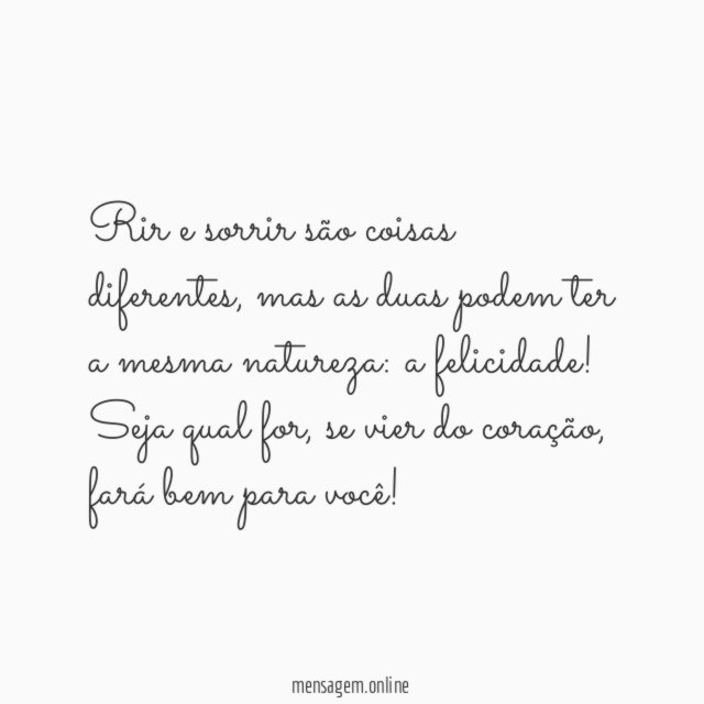 Rir ou sorrir?