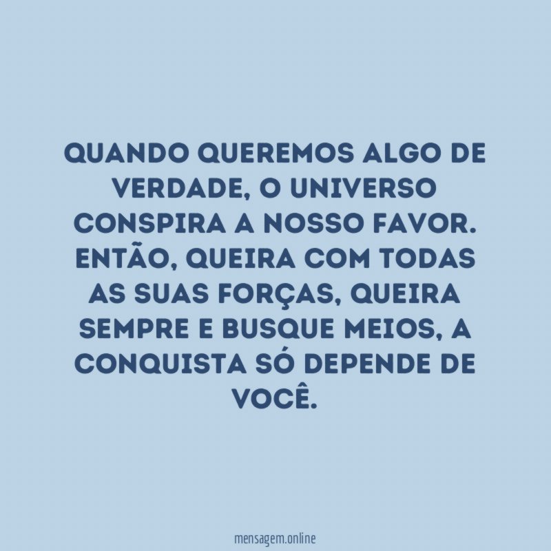 Querer é poder