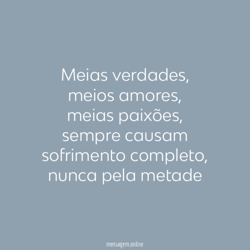Meias verdades