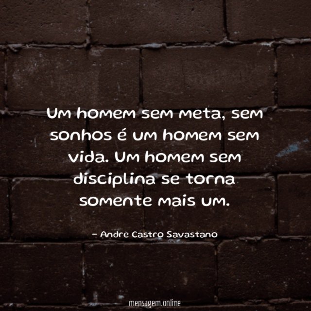 Um homem sem meta