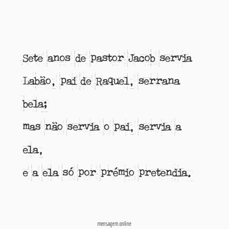 Sete anos de pastor Jacob servia Labão