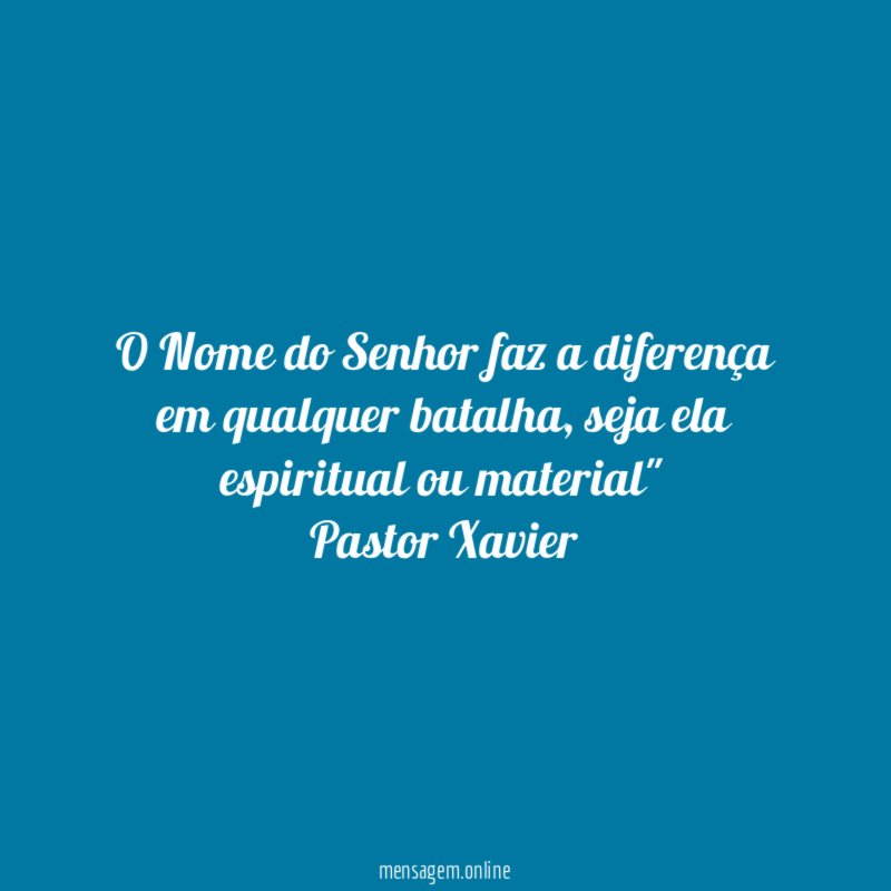 O Nome do Senhor faz a diferença em qualquer batalha