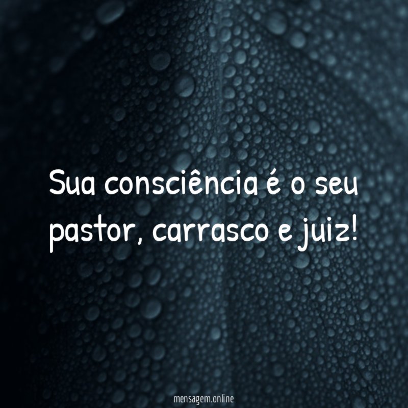 Sua consciência é o seu pastor