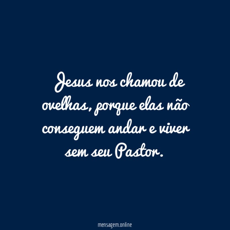 Jesus nos chamou de ovelhas