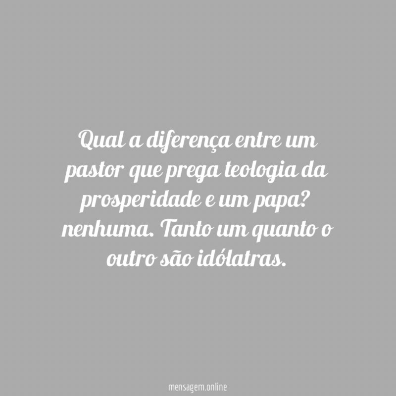 Qual a diferença entre um pastor que prega