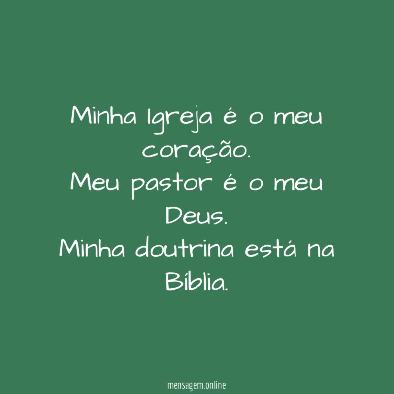 Minha Igreja é o meu coração