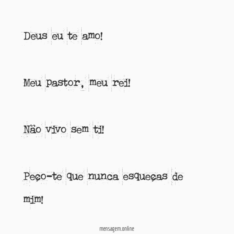 Deus eu te amo
