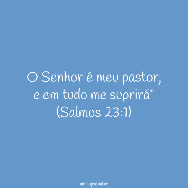 O Senhor é meu pastor