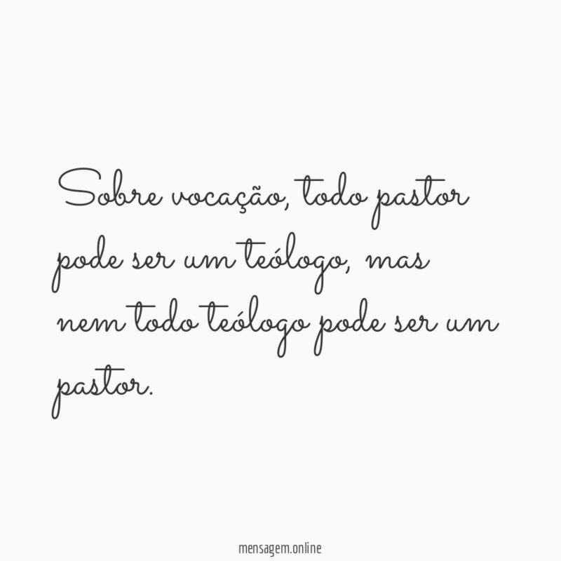 Sobre vocação