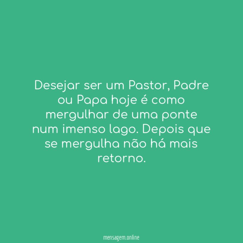 Desejar ser um Pastor