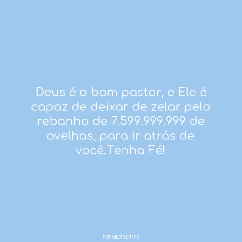 Deus é o bom pastor