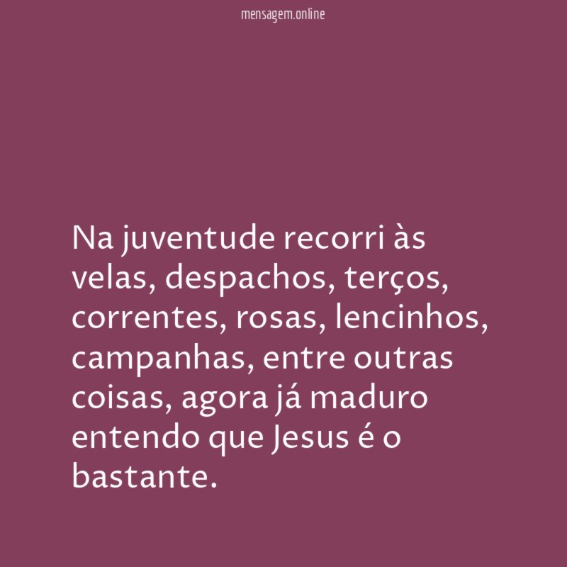 Na juventude recorri às velas