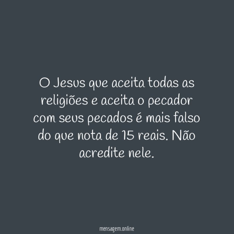 O Jesus que aceita todas as religiões