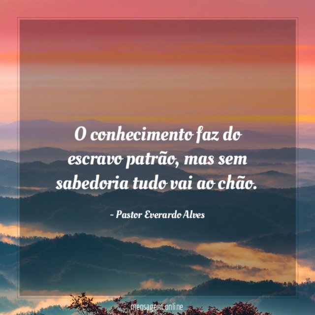 O conhecimento faz do escravo patrão