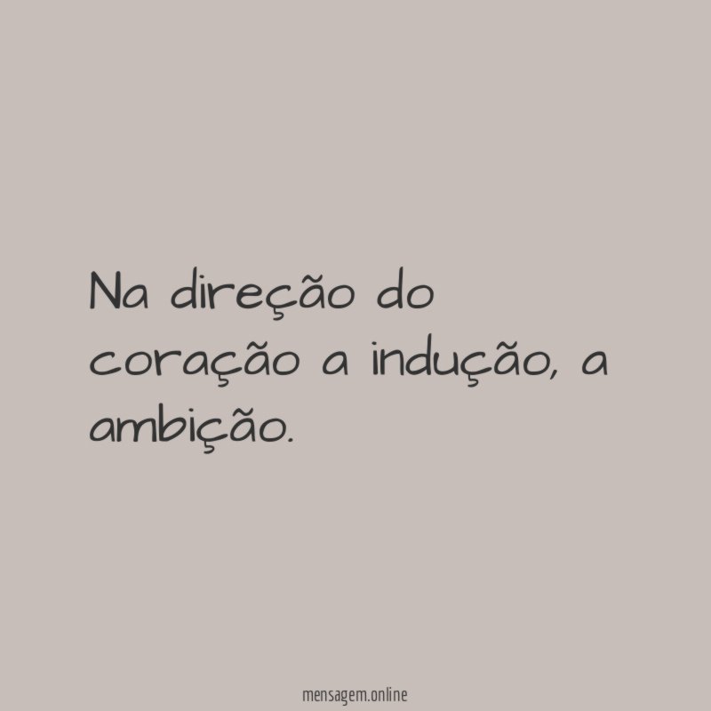 Na direção do coração a indução
