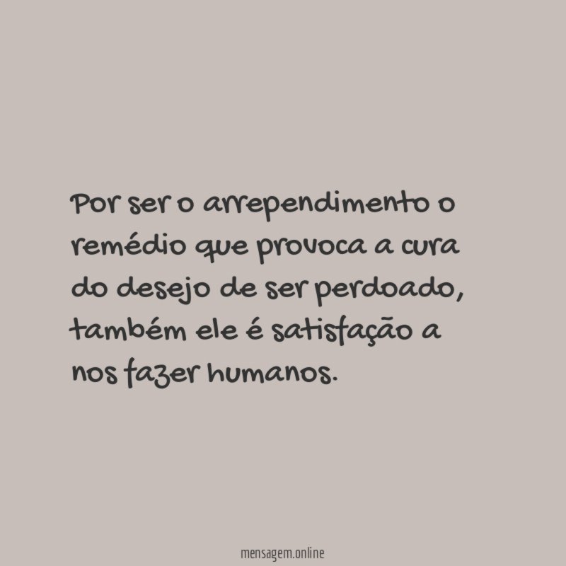 Desejo de ser perdoado