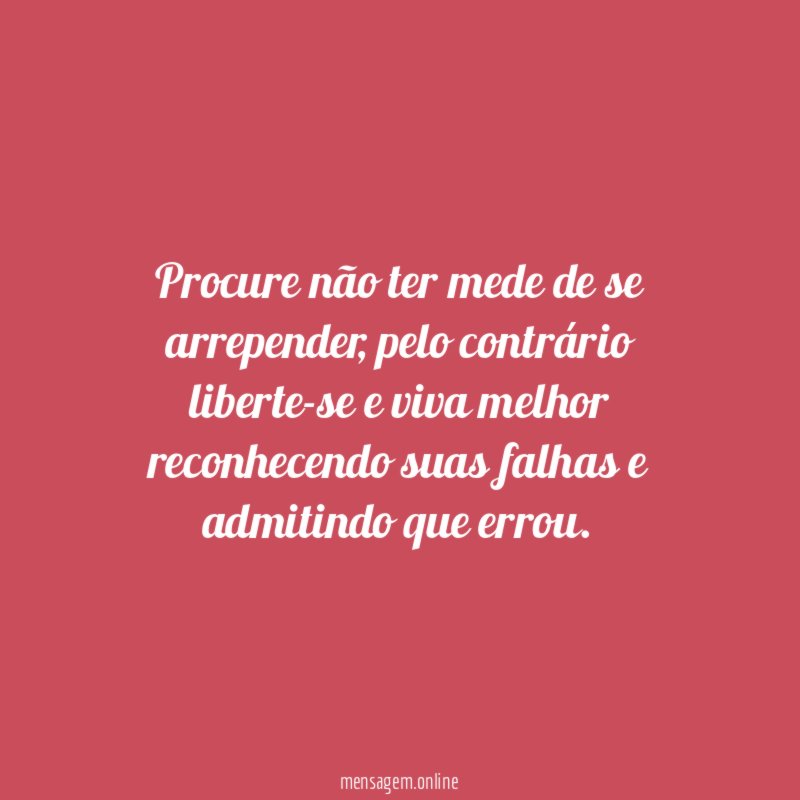 Medo de se arrepender