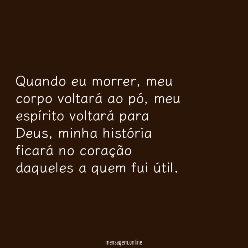 Quando eu morrer