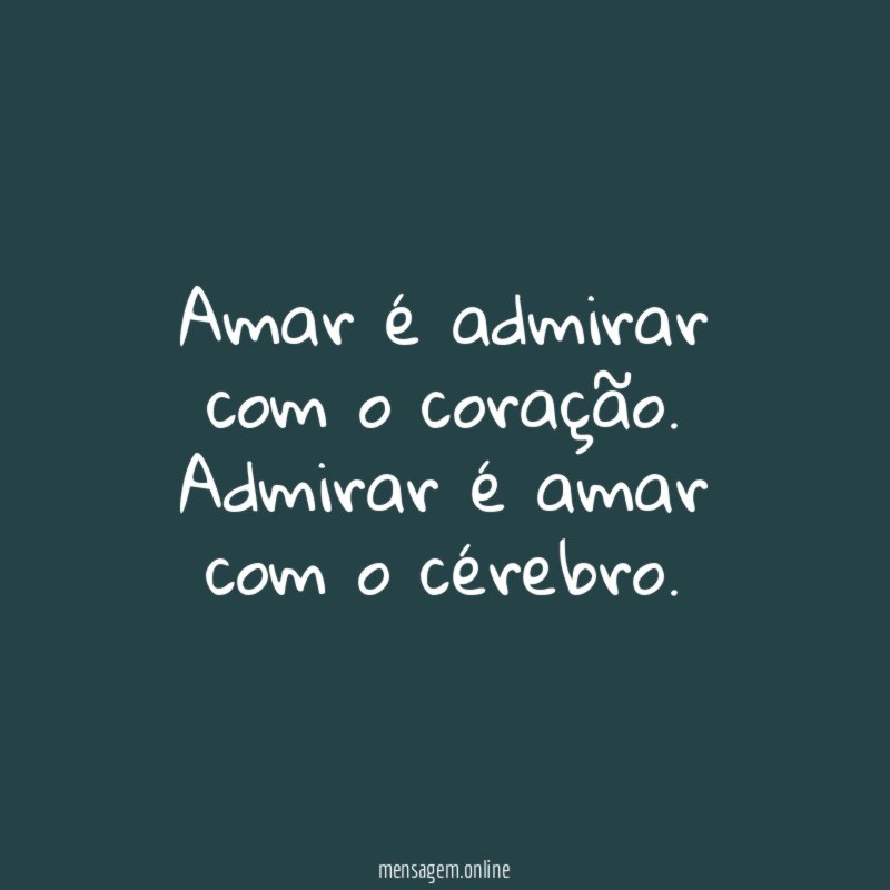Amar com o cérebro