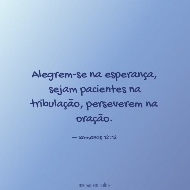 Alegrem-se na esperança