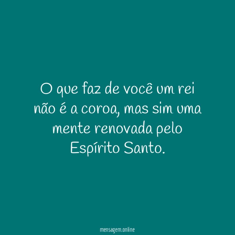 O que faz de você um rei não é a coroa