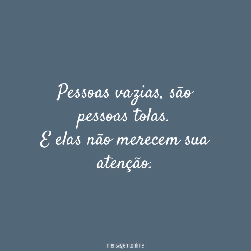 Pessoas vazias