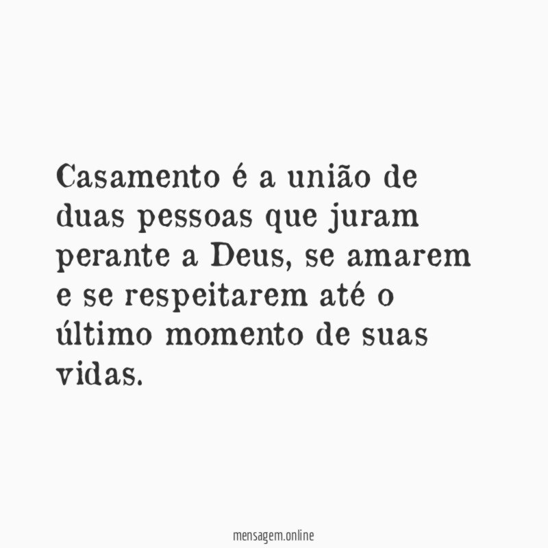 O casamento