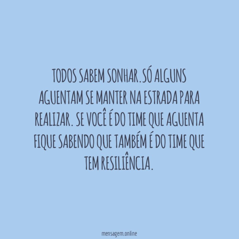 Todos sabem sonhar