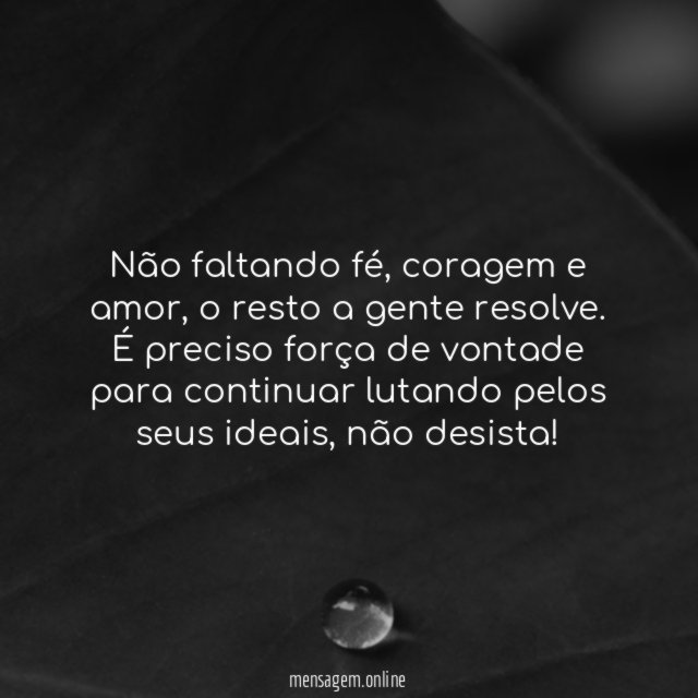 Com fé, sempre!