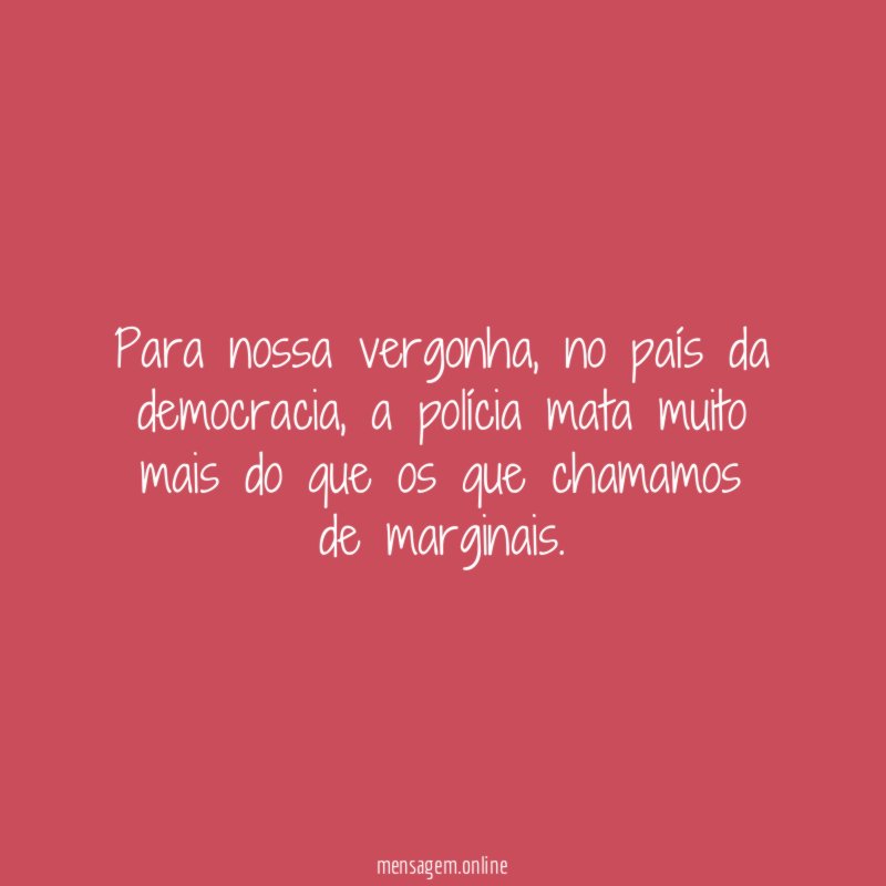 Para nossa vergonha