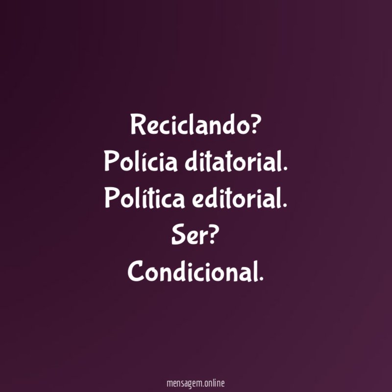 Reciclando?