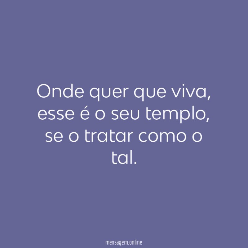 Onde quer que viva