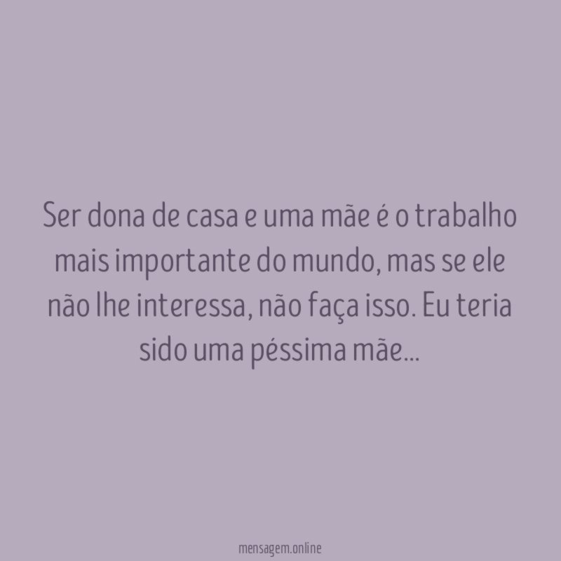 Trabalho mais importante do mundo